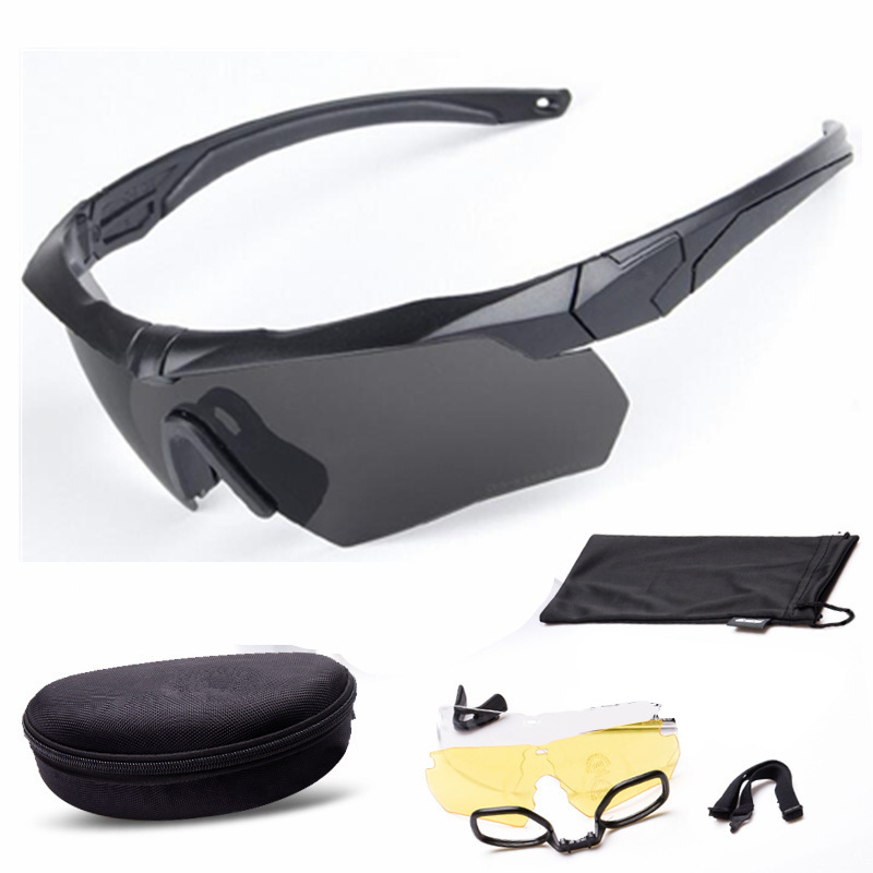 Protection Goggle Glasses Safety Goggles Outdoor CS Multi-lens Set Tactical Goggles