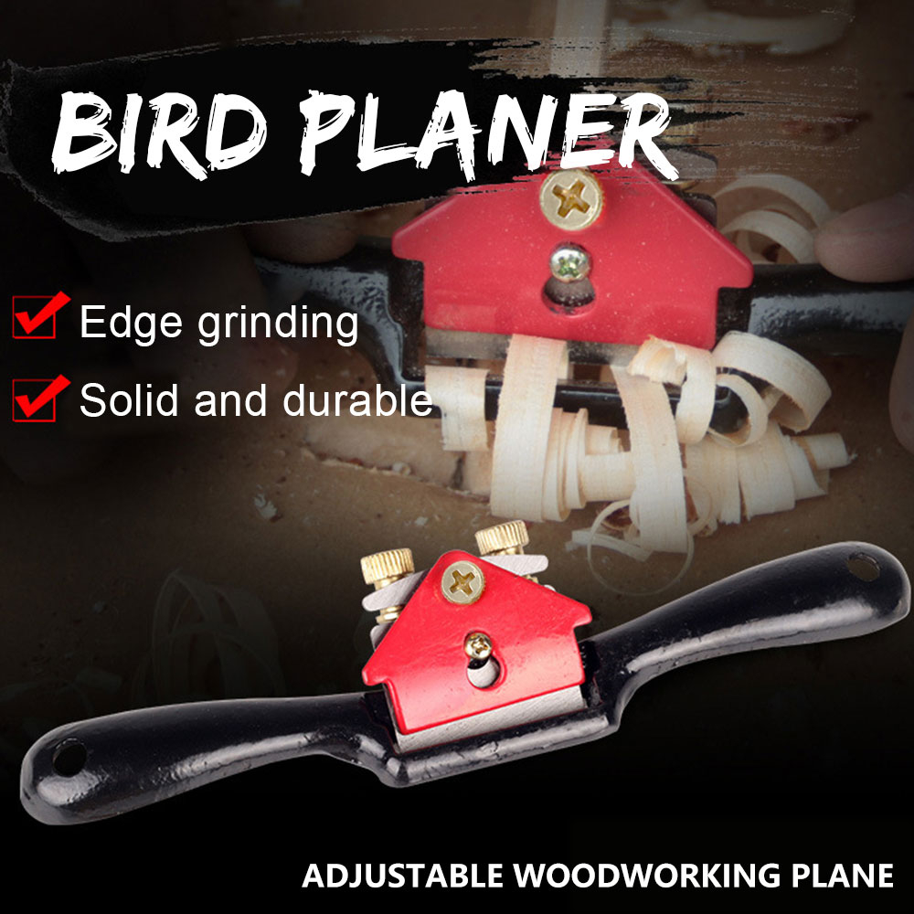 WELLHOME Woodworking Planer Adjustable Spokeshave Woodworking Plane Trimming Tools Hand Cutting Edge Chisel Carpenter Manual Accessories DIY