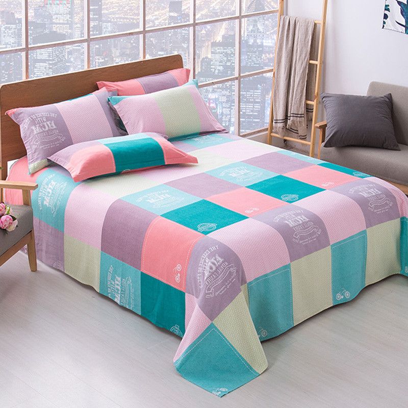 Bed Sheet Bedding 3-piece set CRRSHOP home Bed sheet + 2 pillowcases Skin friendly brushed bed sheets, pillowcases, single and double sets