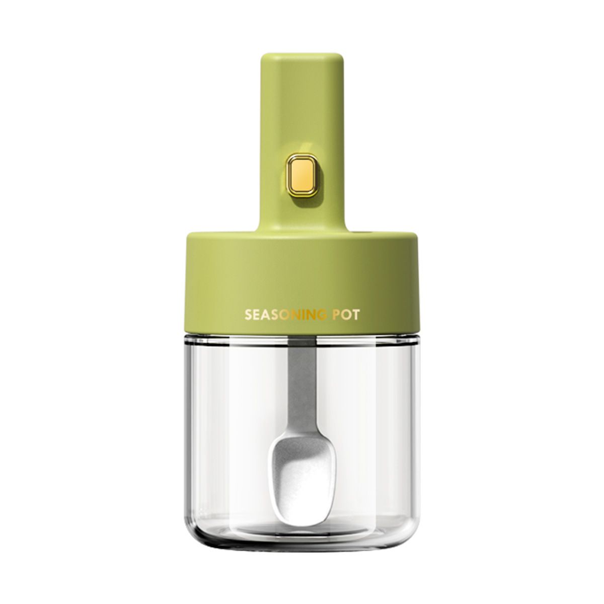 Adjustable seasoning jar with spoon and lid, integrated seasoning box, household kitchen seasoning bottle, oil pot, sealed, monosodium glutamate and salt jar, seasoning jar