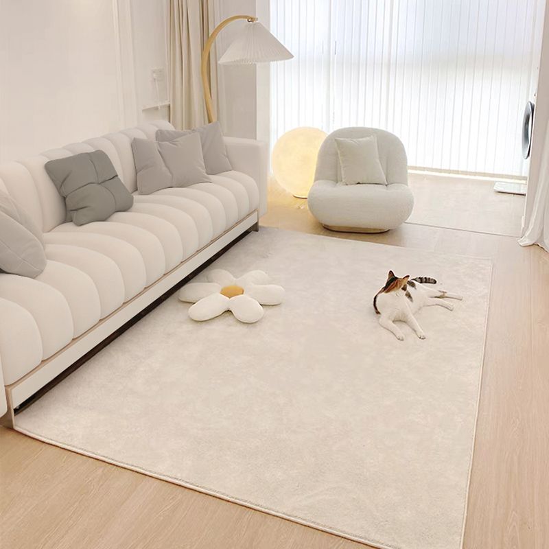Living Room Solid Color Carpet, Bedside Soft and Comfortable Carpet