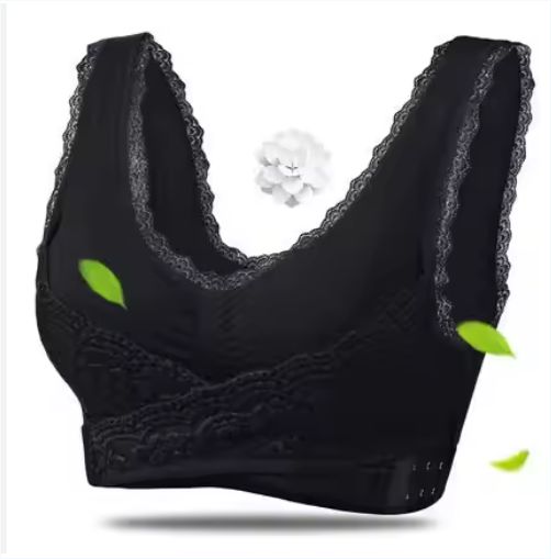 2pcs Women's Front Cross Side Buckle Underwear Lace Supporter