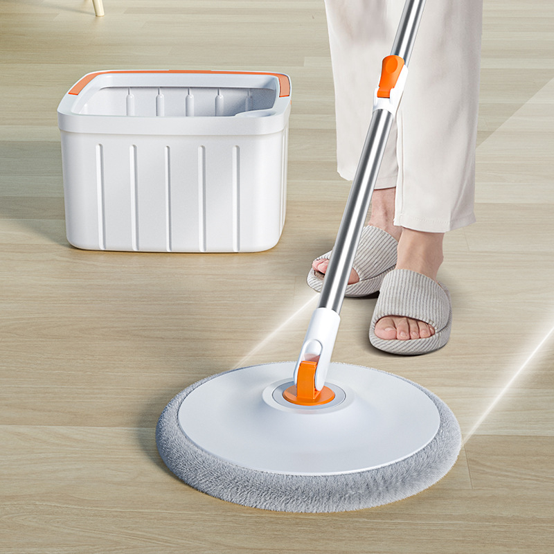 Clean Water & Sewage Separation Mop With Bucket Microfiber Lazy No Hand-Washing Floor Floating Mop Household Cleaning Tools White