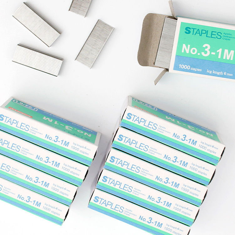 1000Pcs/Box Metal Staples No.12 24/6 Binding Stapler Office Binding Supplies School Stationary