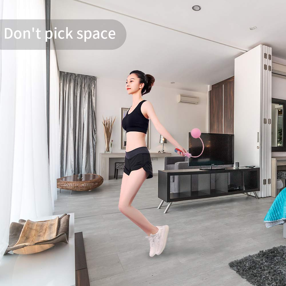 Ropeless Jump Rope - Tangle-Free Ball Bearing Skipping Rope for Fitness - Cordless Jumping Rope for Indoor and Outdoor - Bod Rope Weighted Jump Rope Workout for Exercises Men, Women, Kids