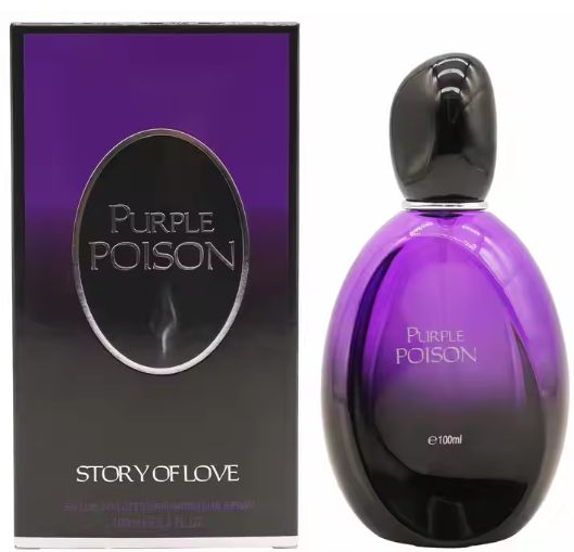 STORY OF LOVE PURPLE RED POISON Original Perfume for Women Body Spray 100ml 