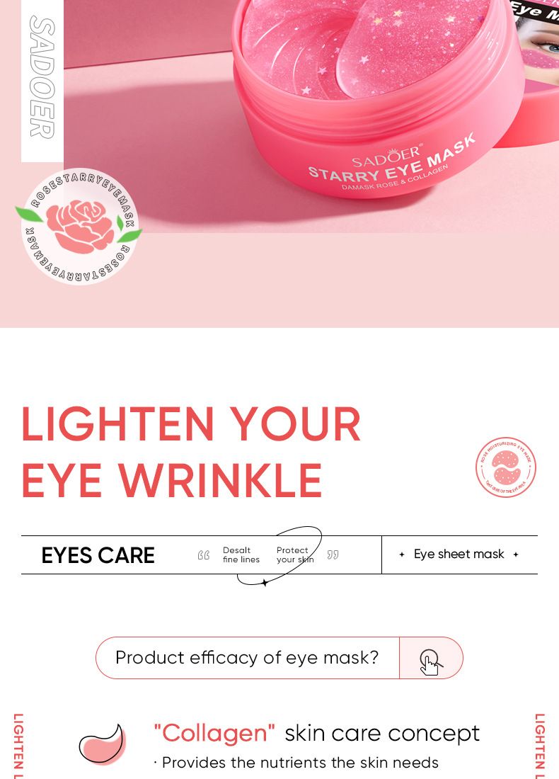 Rose Starry Sky Eye Mask Hydrating Eye Care Eye Mask
