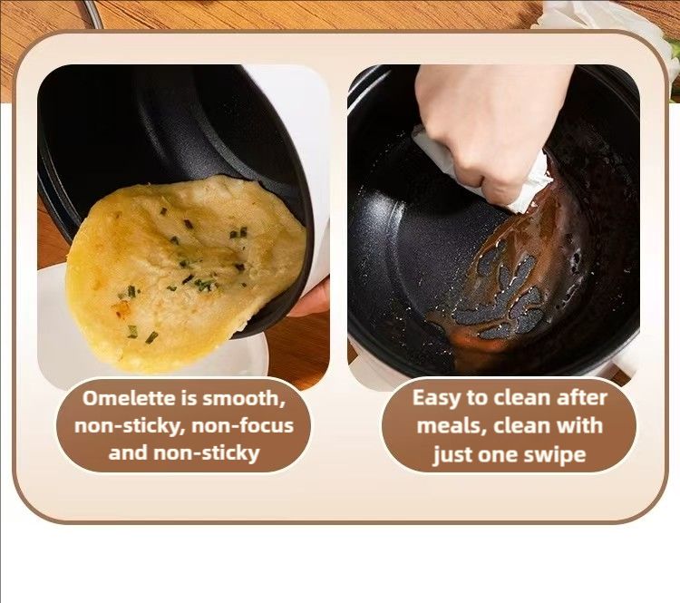 DISI multifunctional electric cooking pot with steamer, two levels of firepower,portable cookware,stew,boil,saute,fry,steam,1.5L