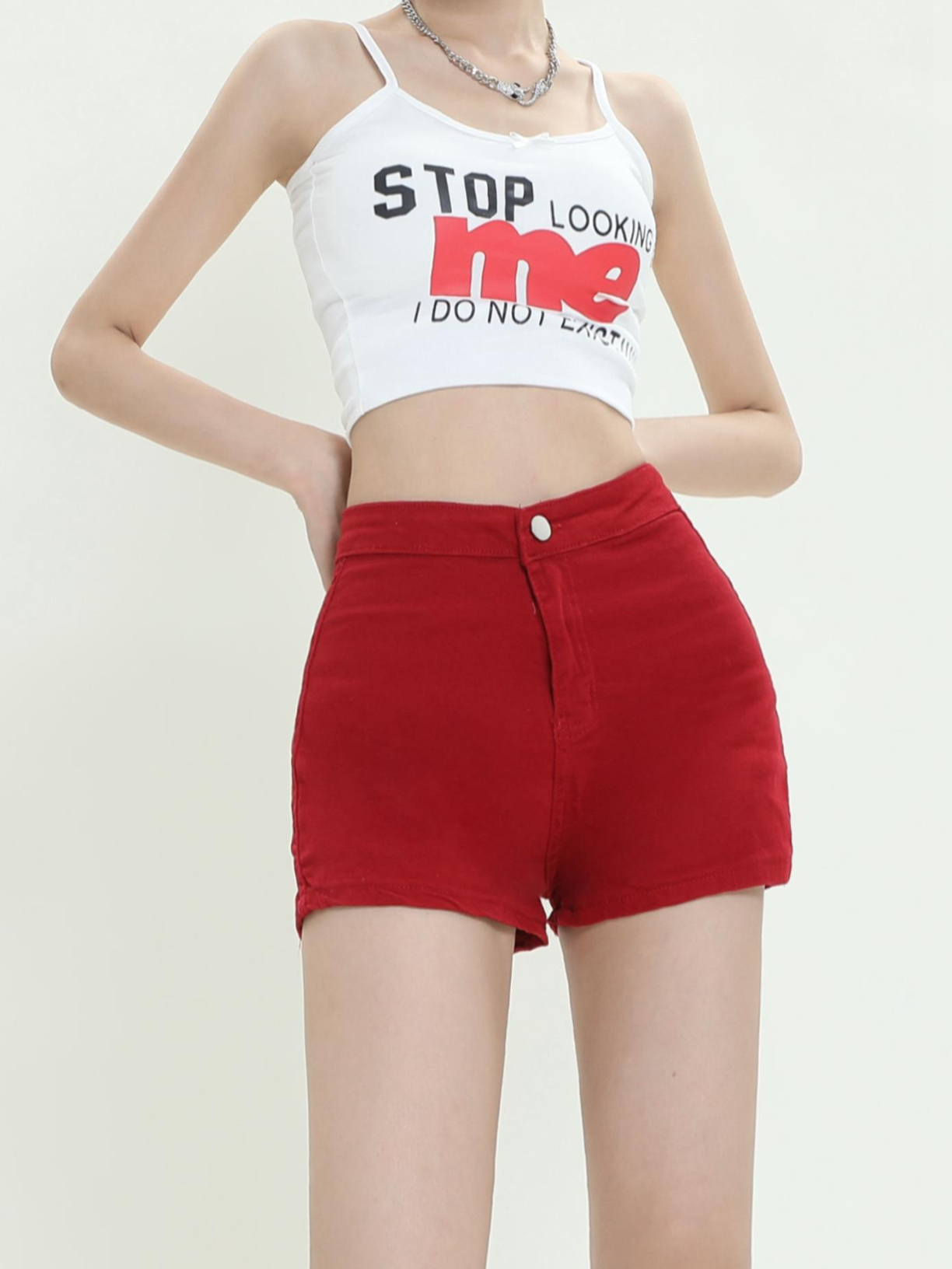 Women Casual Denim Shorts High Elastic Zipper Jeans Shorts With Pockets
