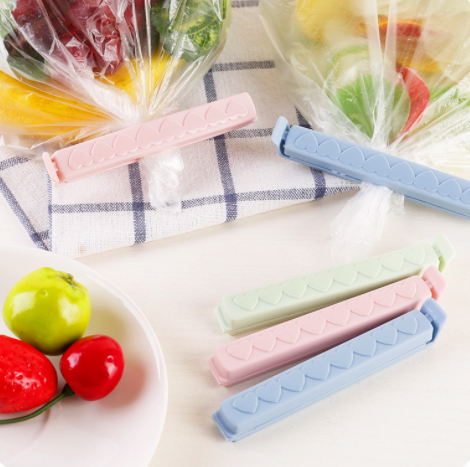 5 pcs Pack Bag Clips Food Snack Sealing ClipPortable Kitchen Storage Accessories Tool Elastic Buckle Package Bag Clamp