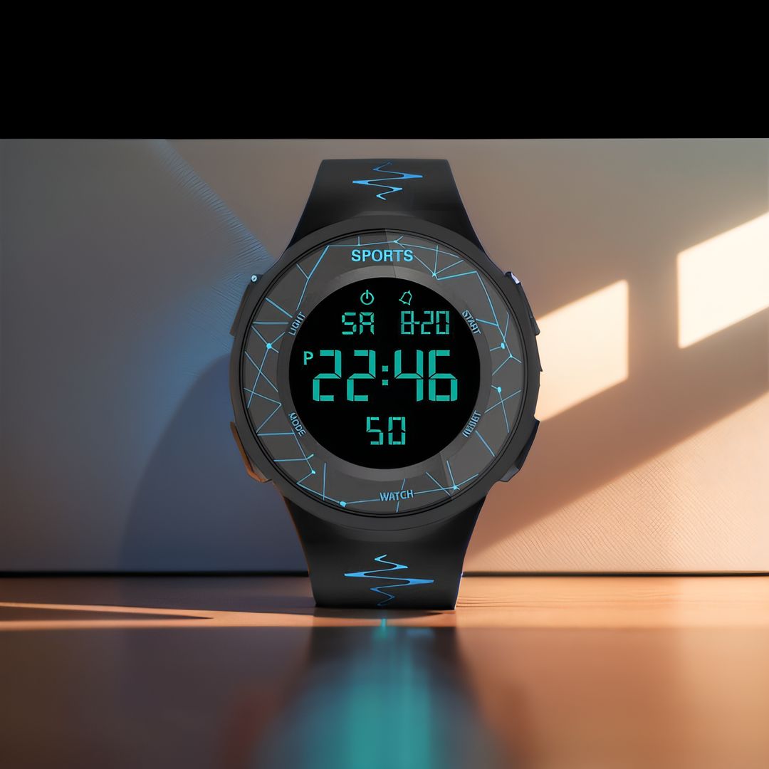 Wrist Watch Waterproof luminous electronic watch Multi functional sports watch CRRSHOP men women Trendy and minimalist watch waterproof Durable to fall Date display Stopwatch timing Alarm mode 