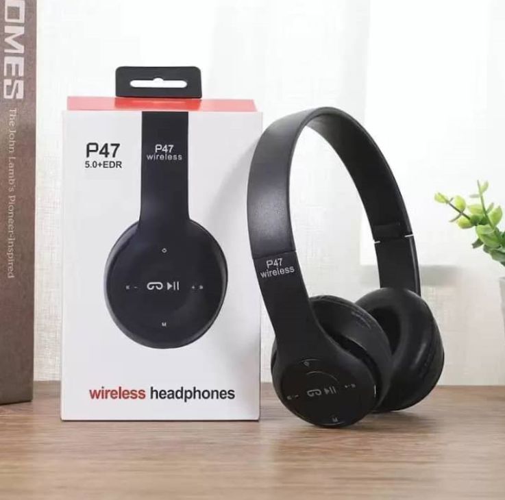 P47 Super Bass TWS 2024 BT 5.0 + EDR Headphone P47 P9 Wireless Earbuds True Stereo Earphone TF Card FM MP3 Player
