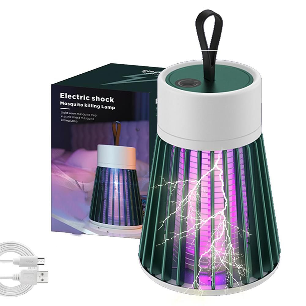 Electric Fly Zapper, Portable Fly Killer Indoor Mosquito Killer with LED Light USB Rechargeable Mosquitoes Repellent for Garden Outdoor Backyard Terrace Camping