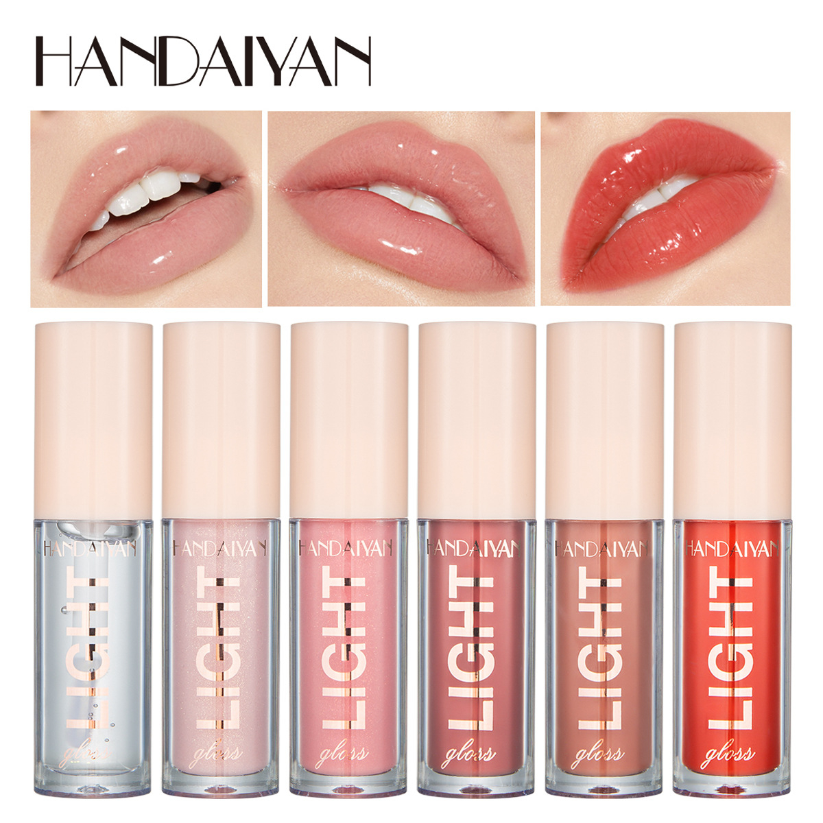 H1015 Transparent Clear Lip Gloss Nude Moisturizer Lip Glaze Makeup Long-Lasting High Shine Glosses Diamond Shimmer Lip Plumper Oil