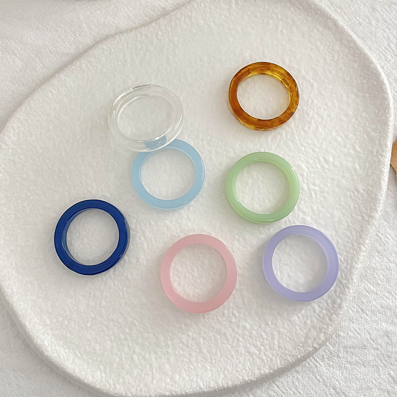AKAKD Retro French color ring light luxury index finger set tail ring plain ring niche design sense netroots simple ring