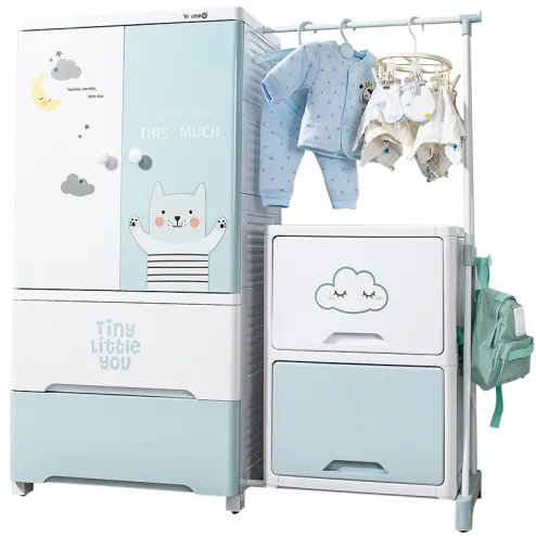 Yeya Baby Storage Cabinet Household Goods Cartoon Wardrobe Thickened Simple Storage Cabinet TospinoMall online shopping platform in GhanaTospinoMall Ghana online shopping
