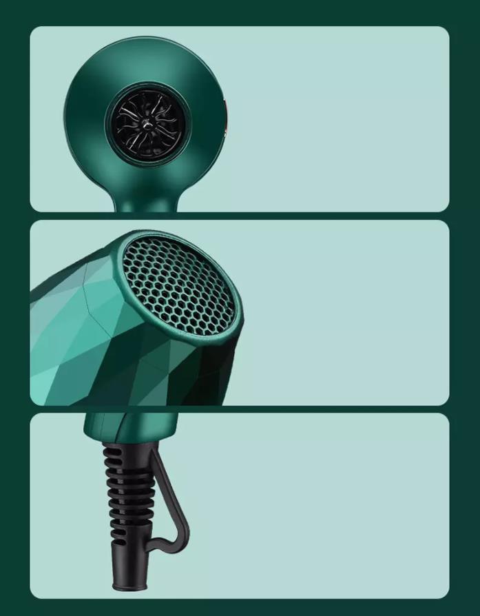 Professional Powerful Hair Dryer Fast Dry Styling Blow Barber Salon Styling Tools Hot/Cold Air Blow Dryer 3 Speed Adjustment