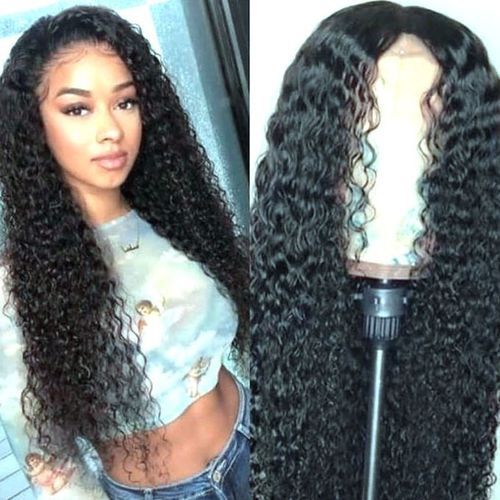 Women's Wig Long Curly Small Curly Hair - Black