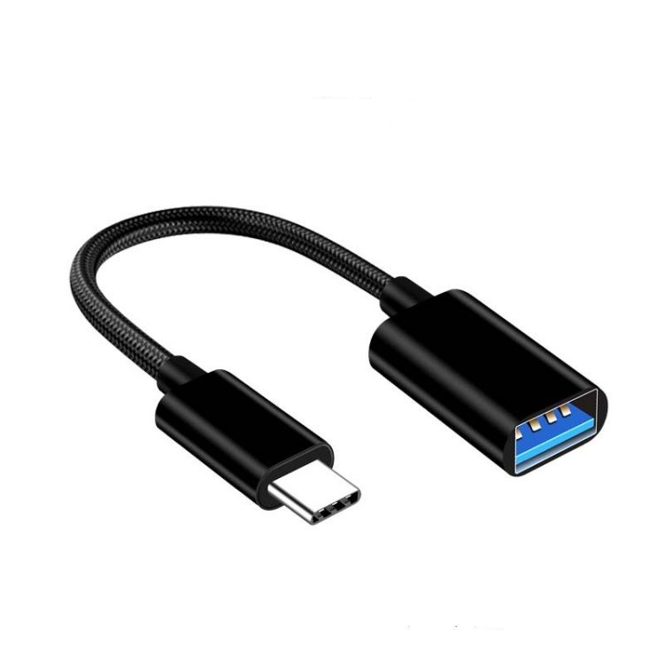 Phone LCD TYPE-C OTG converter , mobile phone 2-in-1 adapter cable, USB card reader CRRSHOP digital phone parts TYPE-C to USB 3.0 OTG Converterblack