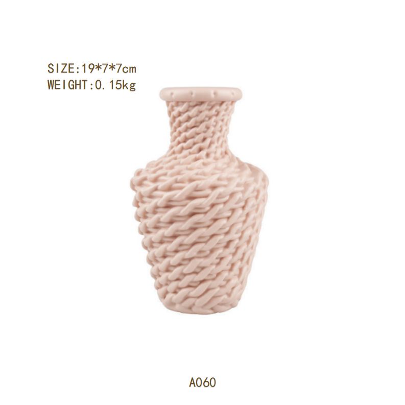 Vase ornaments living room flower arrangement American dining table modern luxury wind home TV cabinet dried flowers soft decorations plastic bottles group 5