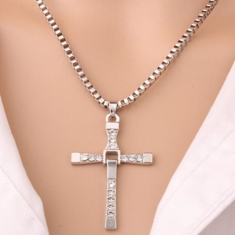Cross necklace, men's  women's pendant necklace, unisex jewelry free shipping 