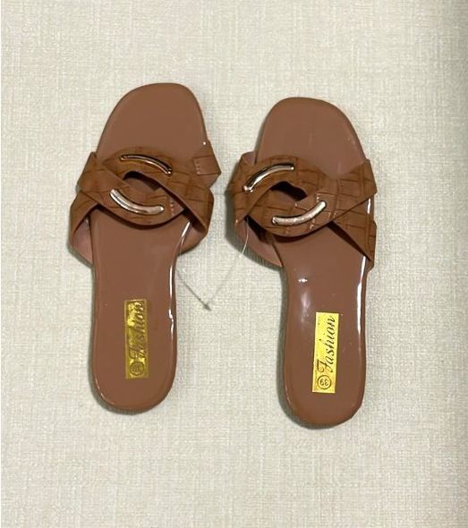 Women's Slippers Open Toe Casual Flat Sandals Beach Flip Flops  Sizeiable Summer Slippers
LIGHT BROWN,SIZE (37)