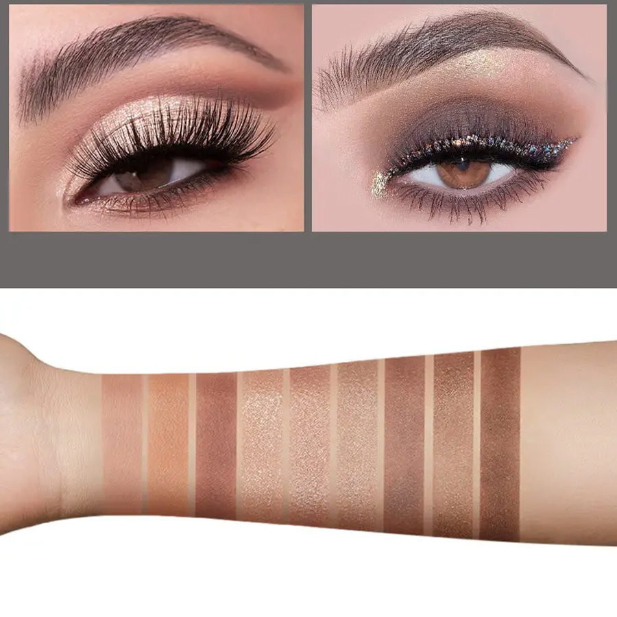 Eight-colour Eyeshadow Palette In Matte Pearlescent Earthy Colours That Are Waterproof And Smudge-free For Easy Application Eye Shadow Sets