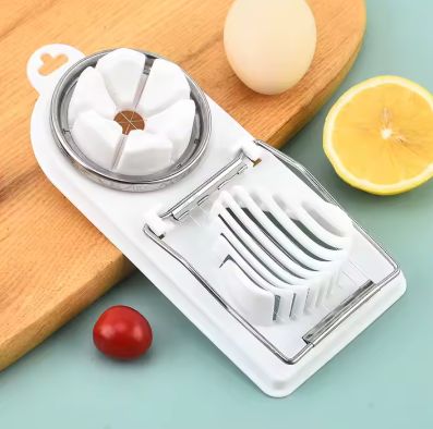 Multi-function Egg Slicer Cutter Kitchen Gadgets Stainless Steel Egg Cutter Plastic Egg Slicer