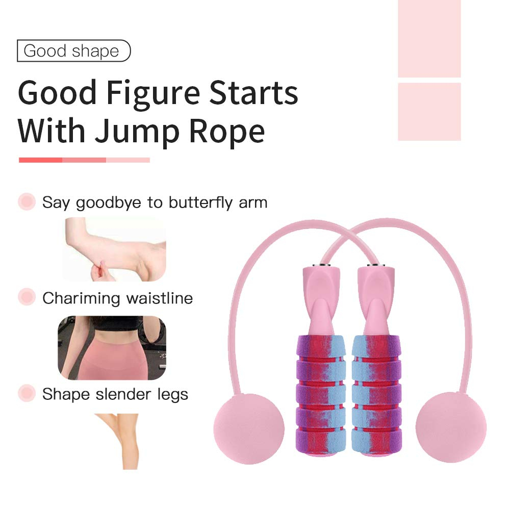 Ropeless Jump Rope - Tangle-Free Ball Bearing Skipping Rope for Fitness - Cordless Jumping Rope for Indoor and Outdoor - Bod Rope Weighted Jump Rope Workout for Exercises Men, Women, Kids