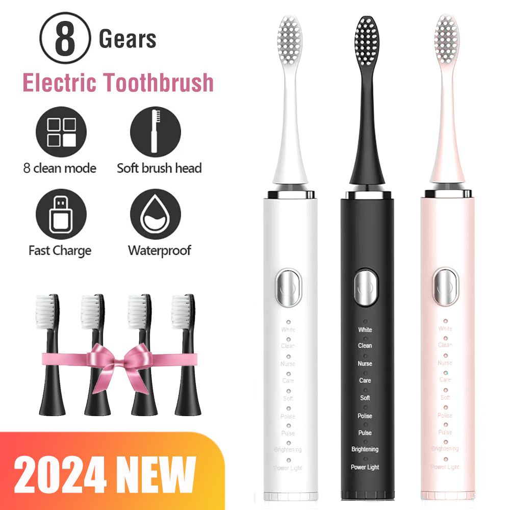 Electric Toothbrush Adult Couple Set Soft Bristles Smart Charging Intelligent Ultrasonic Toothbrush