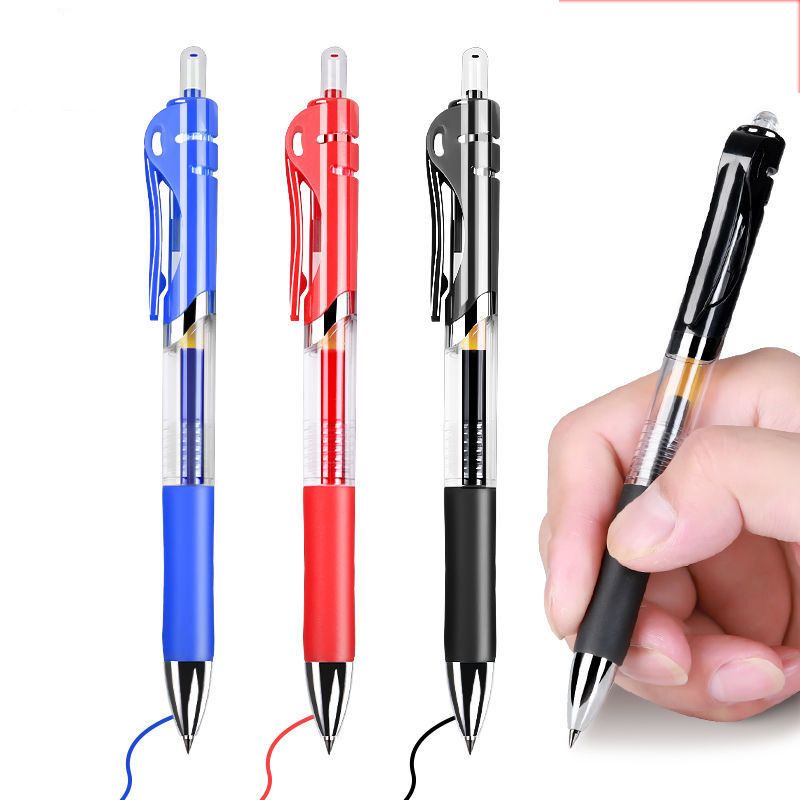 5 pcs pen,12 pcs pen core,Press the neutral pen, office fountain pen, K35 black signature pen, blue, red pen, and student 0.5mm pen CRRSHOP Office Supplies free shipping