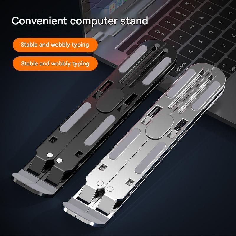 Aluminum Alloy Laptop Stand Portable Cooling Desktop Riser Stable Support Base for 17 Inch Gaming Laptop
