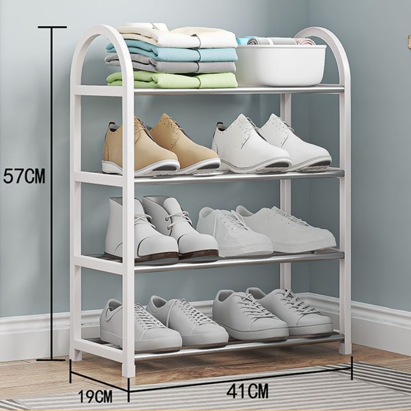41*19*57 cm Multi layer steel pipe shoe rack CRRSHOP Small shoe rack and shoe cabinet Storage rack black pink blue grey white shoe rack