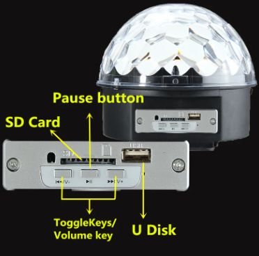 USB Support MP3 LED Stage Light Magic Ball Lighting Lamp for Disco Ktv Pub Home Party Decoration