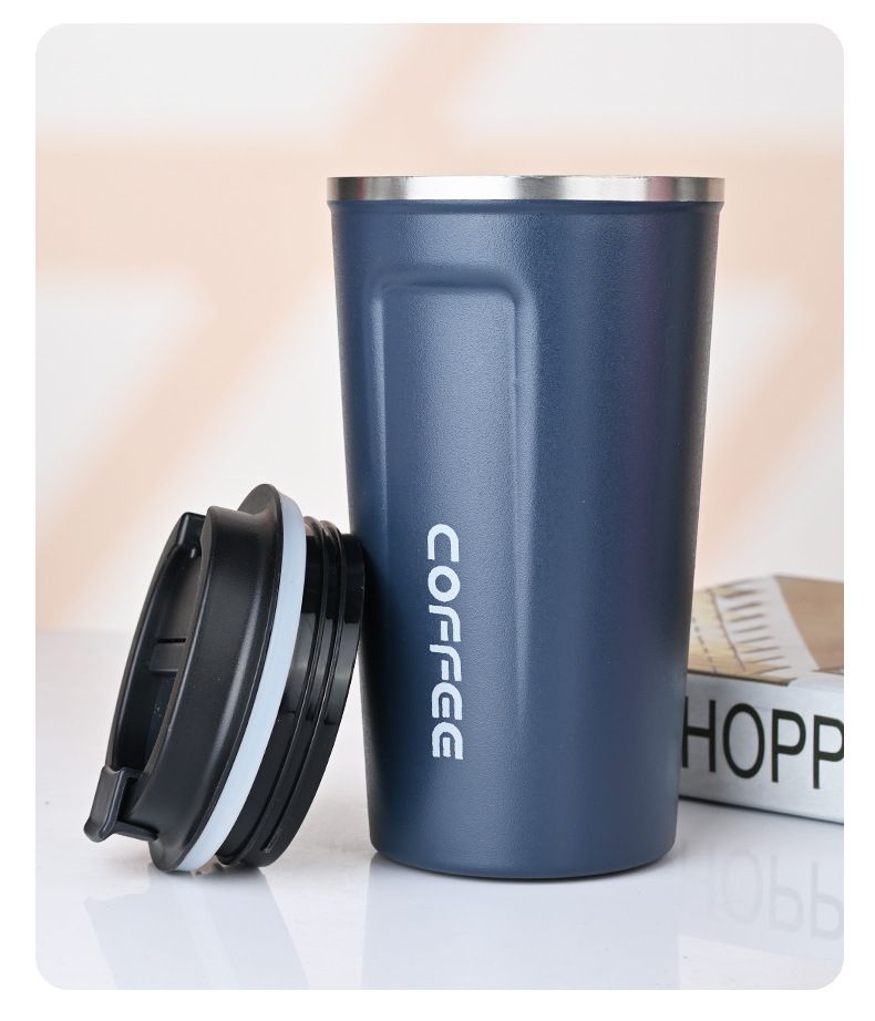 304 Stainless Steel Second-generation Coffee Cup Portable Car Carrying Thermos Cup Business Office Gift Water Cup Water Bottle