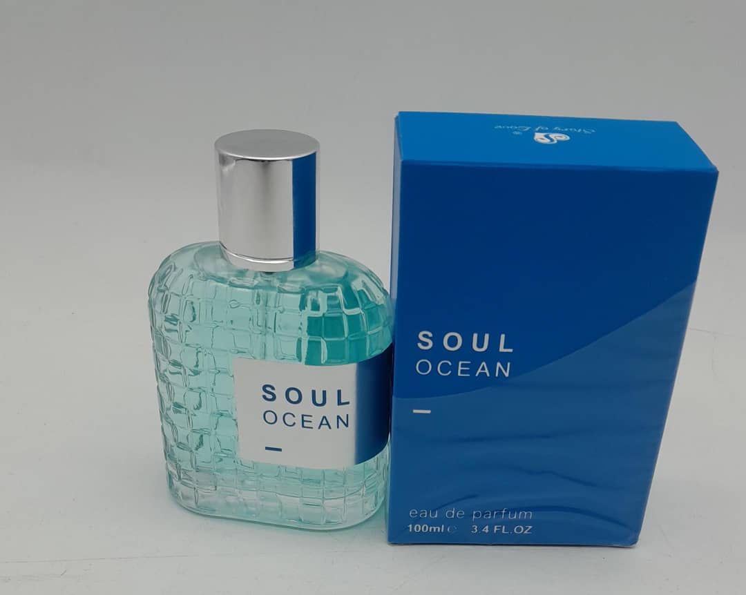 SOUL OCEAN Luxury Square Glass Perfume Bottle 100ml 