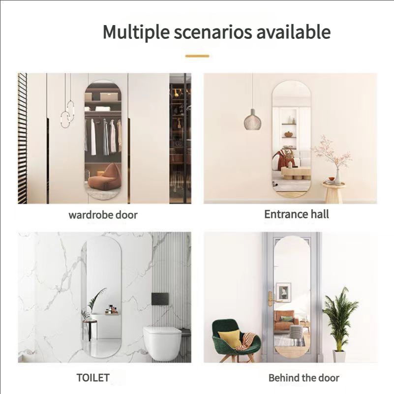 Mirror acrylic high-definition self-adhesive dressing mirror fitting mirror does not deform creative irregular soft mirror home bedroom