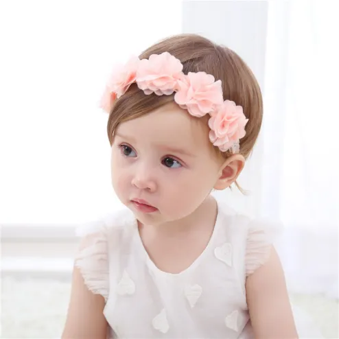 Baby Girl Headbands Baby Girl Newborn Bows Infant Hair Accessories Elastic  Turban Baby Girl Hair Ties Plain Color