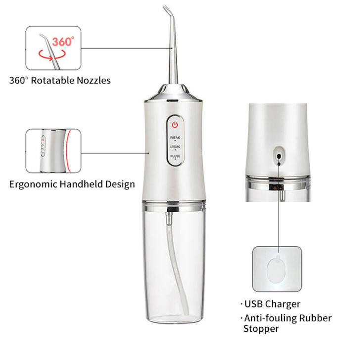 Dental Water Flosser Oral Irrigator Rechargeable Teeth Cleaner