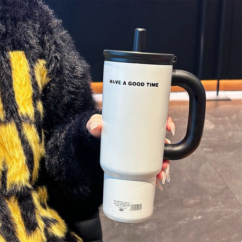 Large capacity Ice King Cup 316 Stainless Steel Vacuum Insulated Cup Car Portable with Straw Car Cup