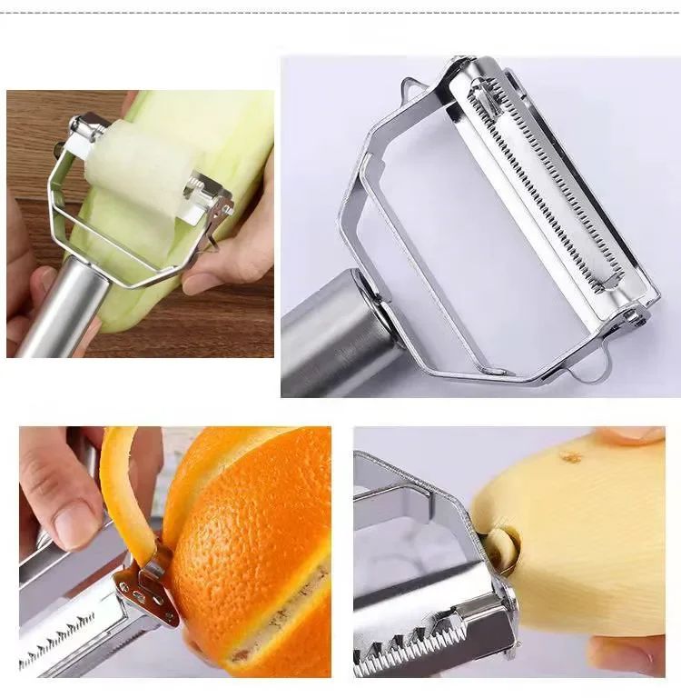 Kitchen vegetable peeler 304 food grade stainless steel melon planer Double head peeler Multi-functional household fruit and vegetable peeler