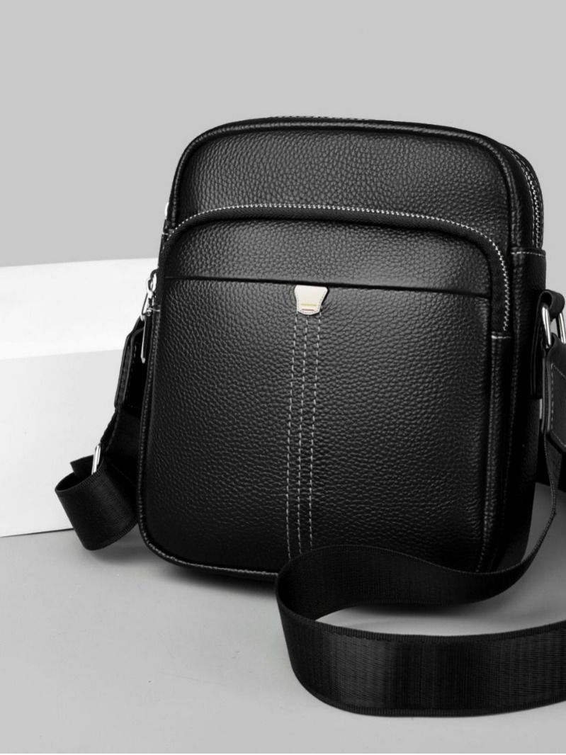 Business men's shoulder bag, stylish and simple, advanced men's messenger bag, mobile phone bag, work backpack
First layer cowhide business bag