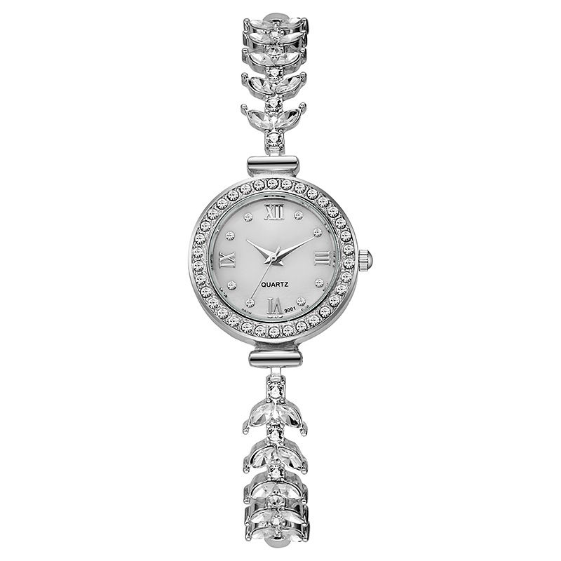 Mermaid ladies' popular round diamond studded bracelet with drawstring quartz watch