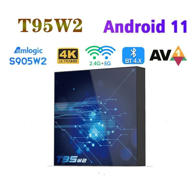 New Set-top Box T95W2 Android 11 Dual Band WIFI Bluetooth 4K TV BOX