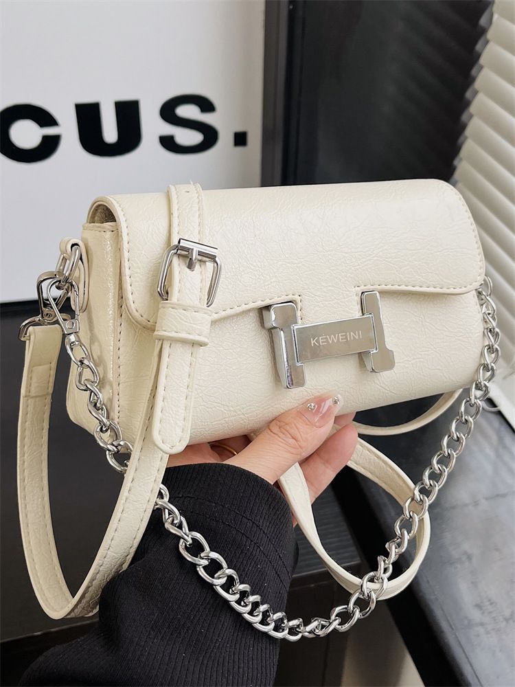 Fashion casual chain bag women 2024 spring/summer new simple crossbody bag texture commuter shoulder bag JXJ&1051
