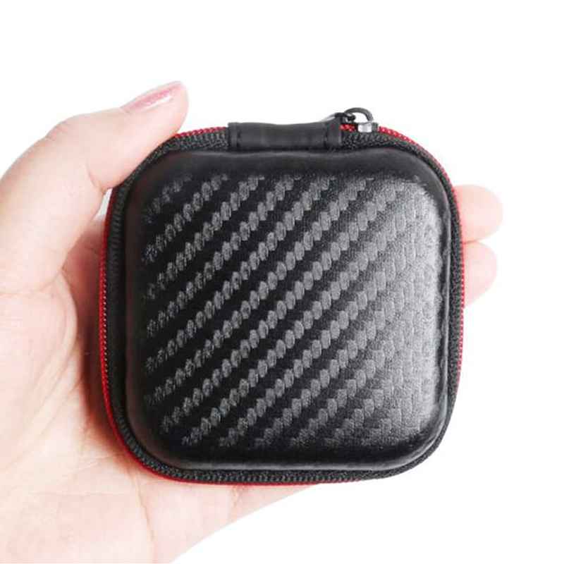 Tospnio Earphone Carrying Case, Small Square Hard EVA Shockproof Pocket Earbud Organizer Box