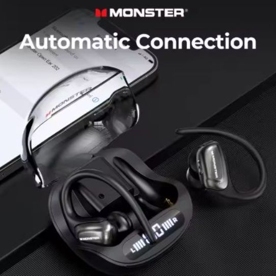 Monster Clear Talk ear hook TWS Earphones BT5.3 Wireless Headphones ENC Noise Reduction hang ear Waterproof Headsets
