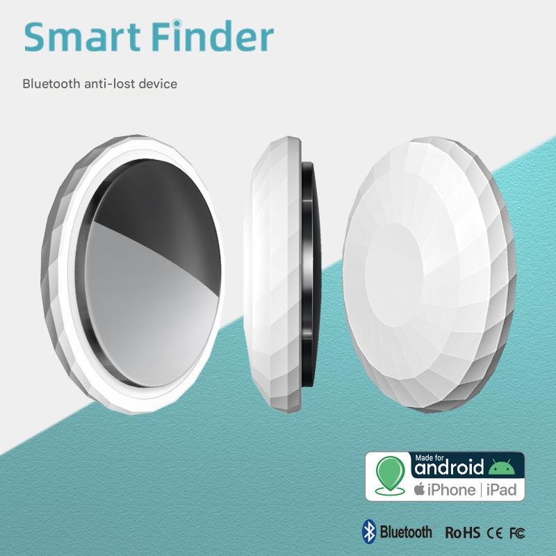 New Round Smart Bluetooth Anti-Lost Device, Dual System Universal Mini Pet Locator, Portable Anti-Lost Positioning Tracker for Kids Elderly and Personal Items
