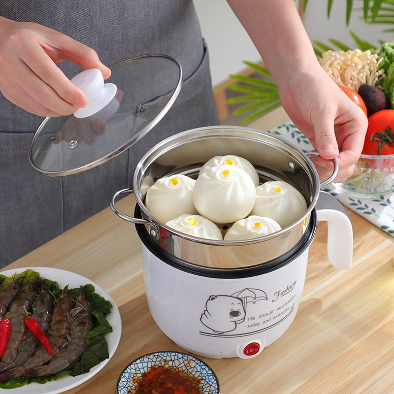 Mini Electric Rice Cooker Non-stick Cooking Machine 1.8L Single/Double  Layer Hot Pot Multifunction Electric Rice Cooker for Home