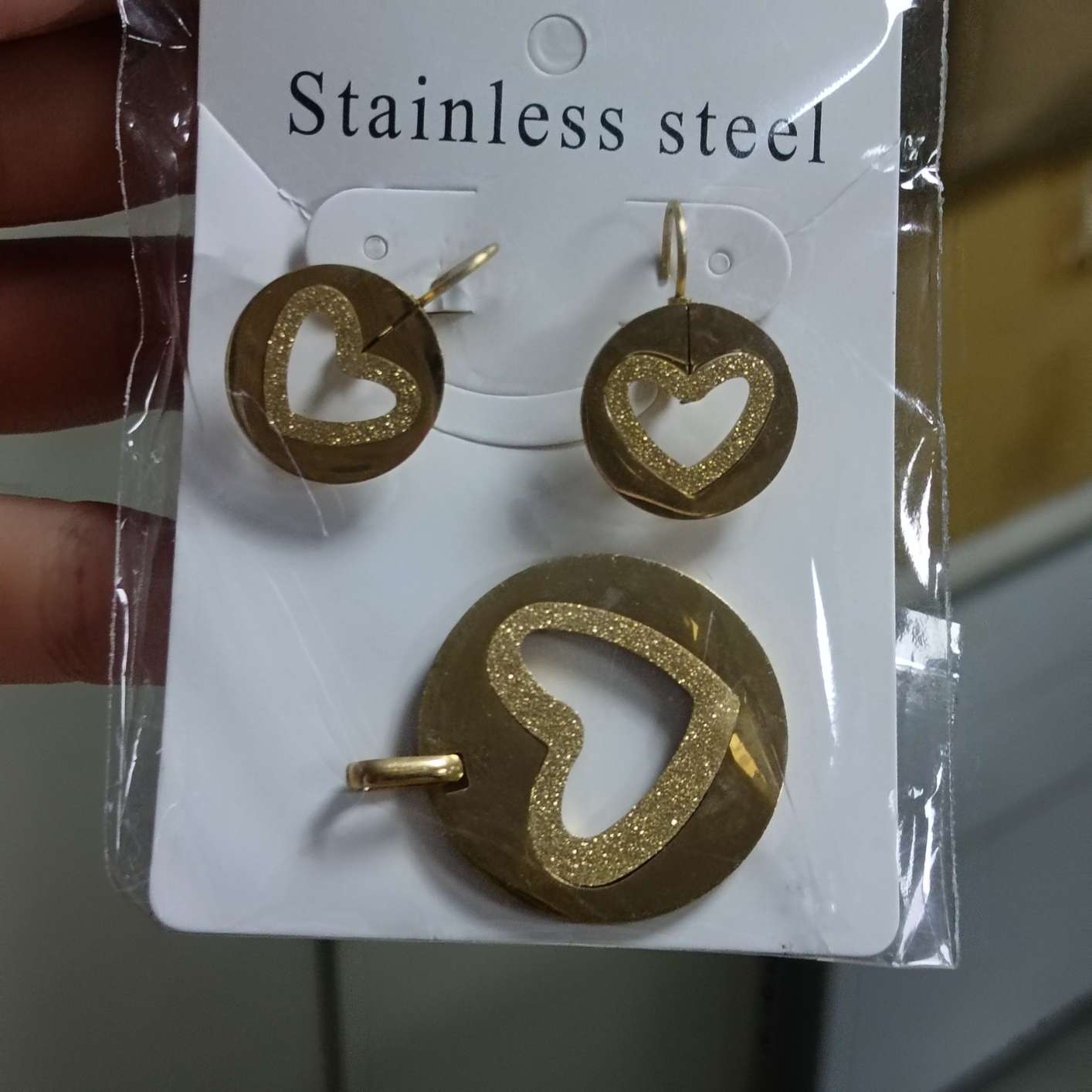 Women's New Niche Hollow Shape Earrings Pendant Temperament Elegant Pendant/Earrings Set